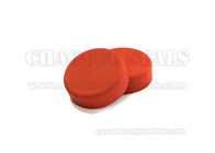 Orange Round Rubber End Caps Frosted Surface 300 Centigrade Degrees Resistant