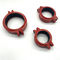 Alkali Rubber Pipe Fitting Fire Industrial Connector Iron Groove Clamps Rubber