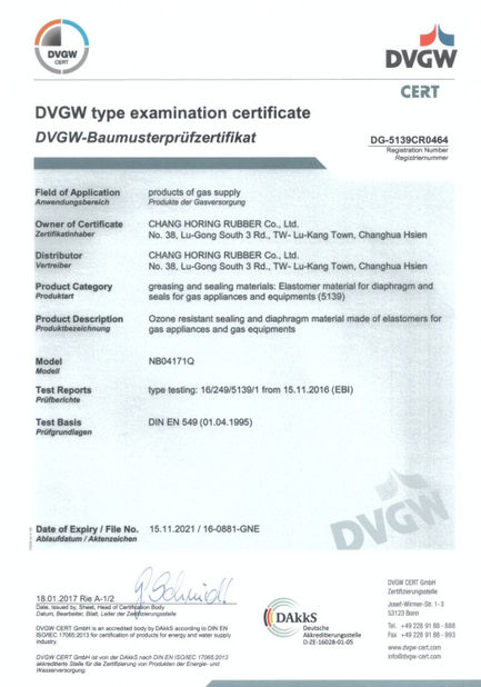 China Qingdao Dichtungtek Co.,Ltd Certificaciones